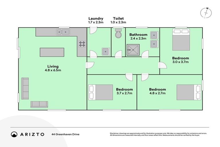 Photo of property in 44 Greenhaven Drive, Burwood, Christchurch, 8083