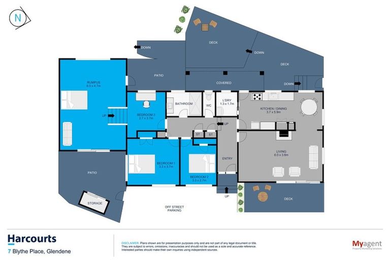 Photo of property in 7 Blythe Place, Glendene, Auckland, 0602