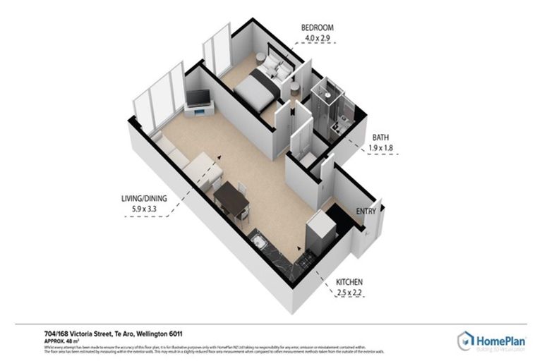 Photo of property in Vsp South, 704/168 Victoria Street, Te Aro, Wellington, 6011