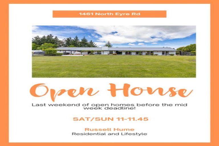Photo of property in 1461 North Eyre Road, West Eyreton, Rangiora, 7475