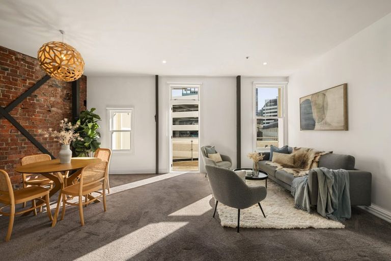 Photo of property in Columbia Apartments, 13/32 Cuba Street, Te Aro, Wellington, 6011