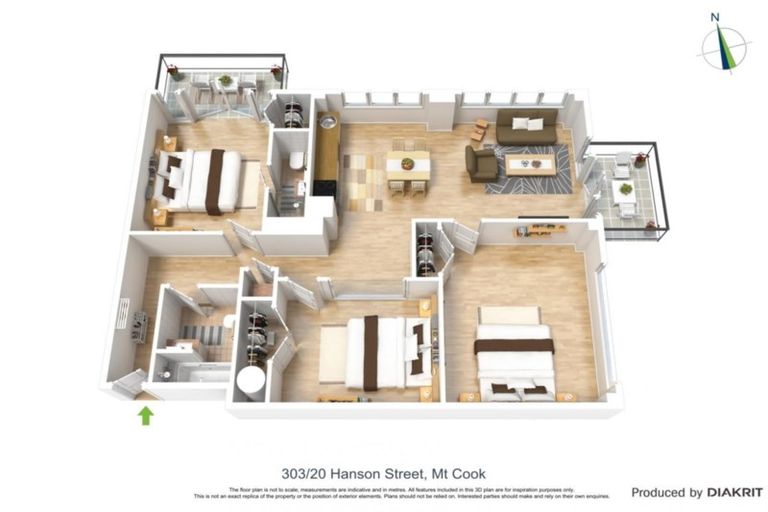 Photo of property in Vespa Apartments, 303/20 Hanson Street, Mount Cook, Wellington, 6021