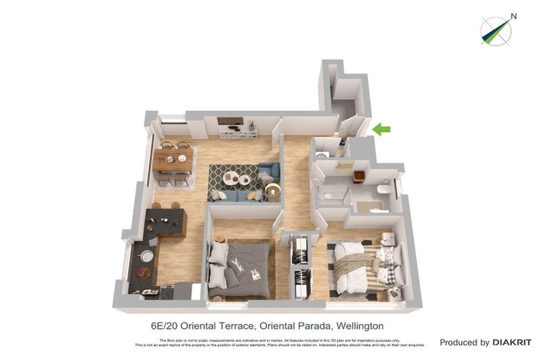 Photo of property in Jerningham Apartments, 20 Oriental Terrace, Oriental Bay, Wellington, 6011