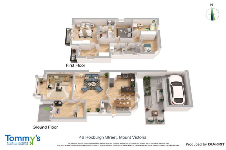 Photo of property in 46 Roxburgh Street, Mount Victoria, Wellington, 6011