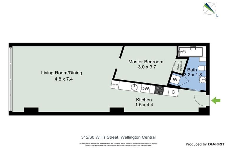 Photo of property in Gerondis Bldg Apartments, 312/60 Willis Street, Wellington Central, Wellington, 6011