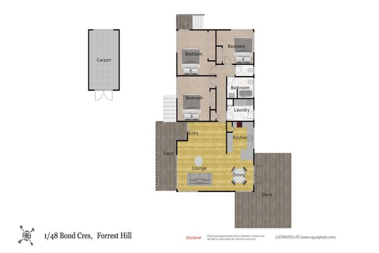 Photo of property in 1/48 Bond Crescent, Forrest Hill, Auckland, 0620