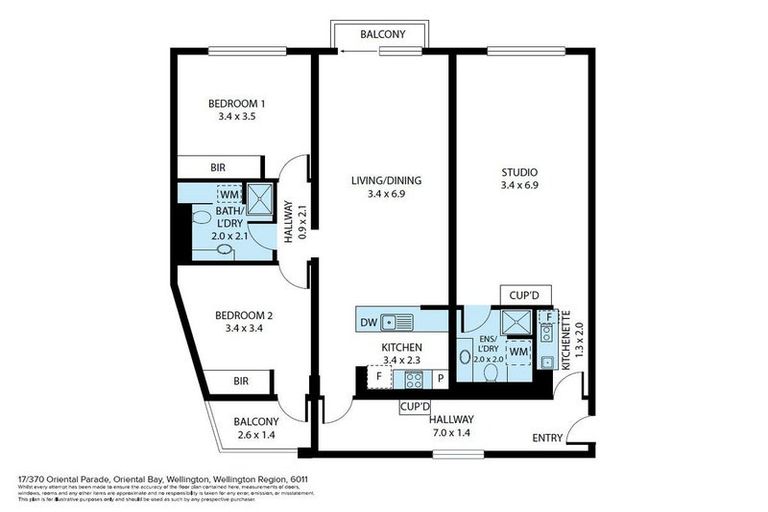 Photo of property in The Capital, 17/370 Oriental Parade, Oriental Bay, Wellington, 6011