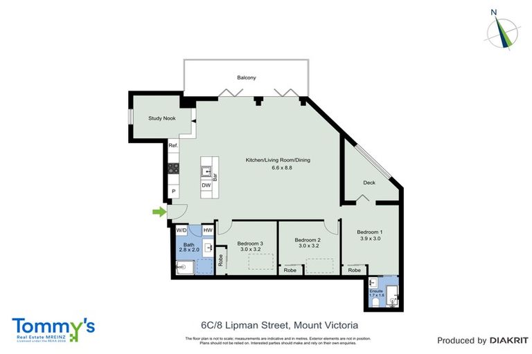 Photo of property in 6c/8 Lipman Street, Mount Victoria, Wellington, 6011