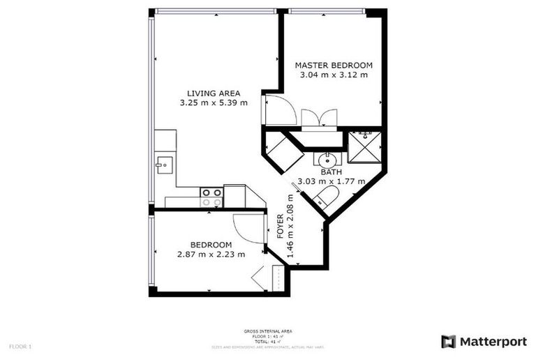 Photo of property in Terrace Tower Apartments, 3a/126 The Terrace, Wellington Central, Wellington, 6011