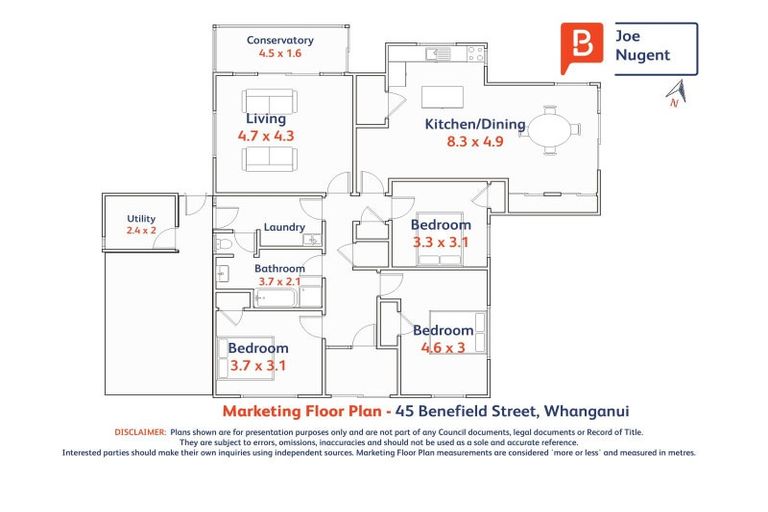 Photo of property in 45 Benefield Street, Whanganui East, Whanganui, 4500