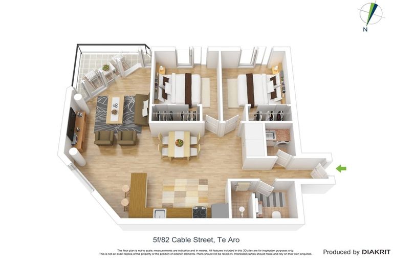 Photo of property in Piermont Apartments, 5f/82 Cable Street, Te Aro, Wellington, 6011