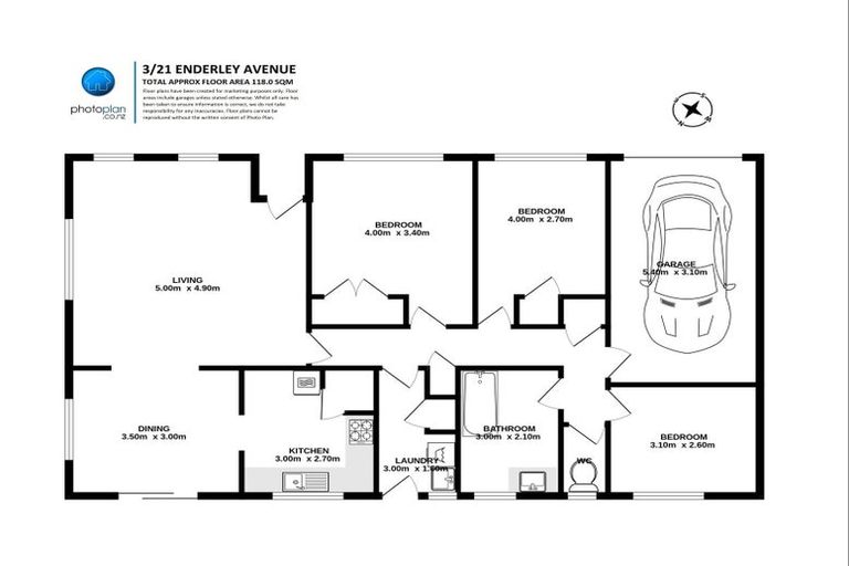 Photo of property in 3/21 Enderley Avenue, Enderley, Hamilton, 3214
