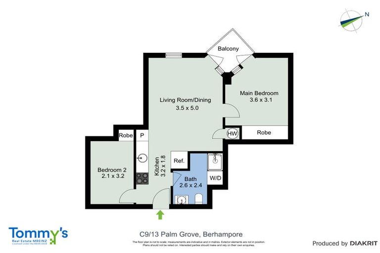 Photo of property in Palm Grove Apartments, 9/13c Palm Grove, Berhampore, Wellington, 6023