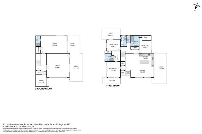 Photo of property in 12 Leatham Avenue, Strandon, New Plymouth, 4312