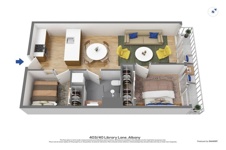 Photo of property in Tenor Apartments, 403/40 Library Lane, Albany, Auckland, 0632
