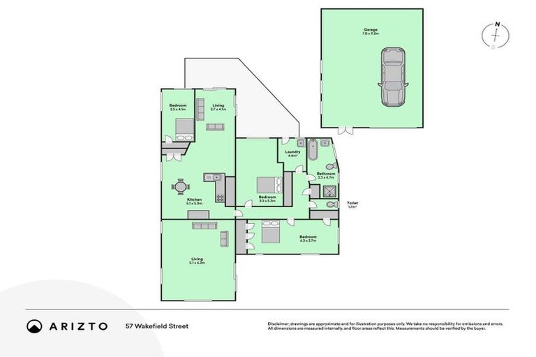 Photo of property in 57 Wakefield Street, Whanganui East, Whanganui, 4500