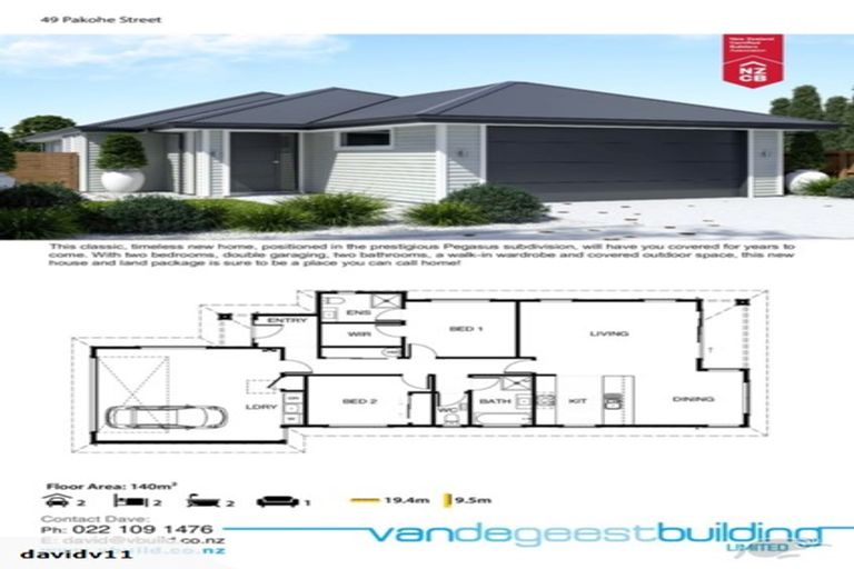 Photo of property in 22 Pakohe Street, Pegasus, 7612