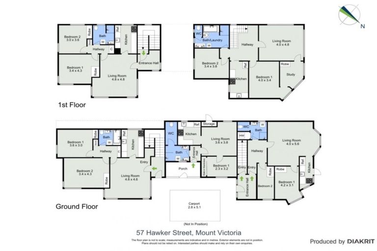 Photo of property in 1/57 Hawker Street, Mount Victoria, Wellington, 6011