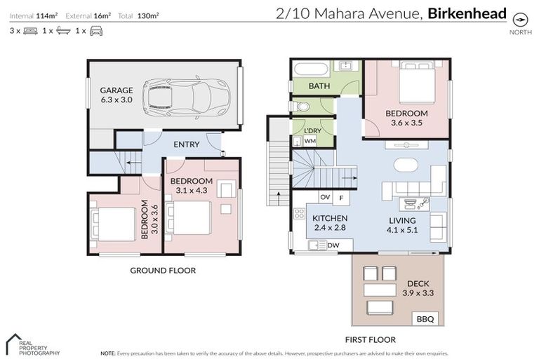 Photo of property in 2/10 Mahara Avenue, Birkenhead, Auckland, 0626