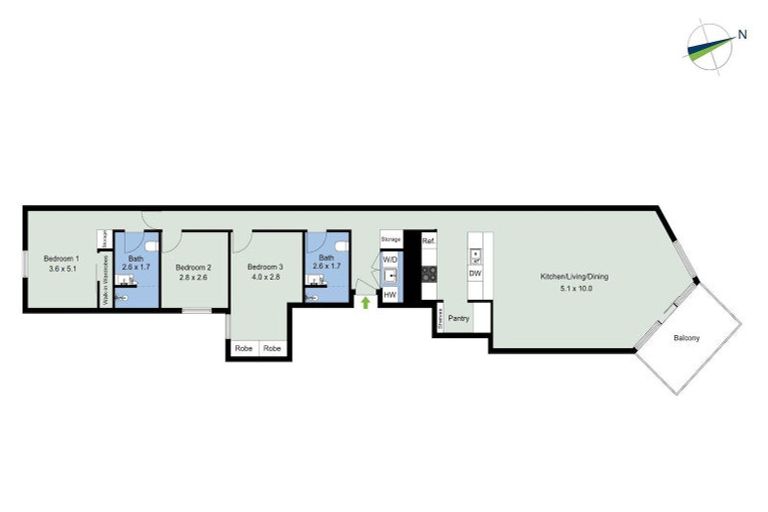 Photo of property in Piermont Apartments, 6e/82 Cable Street, Te Aro, Wellington, 6011