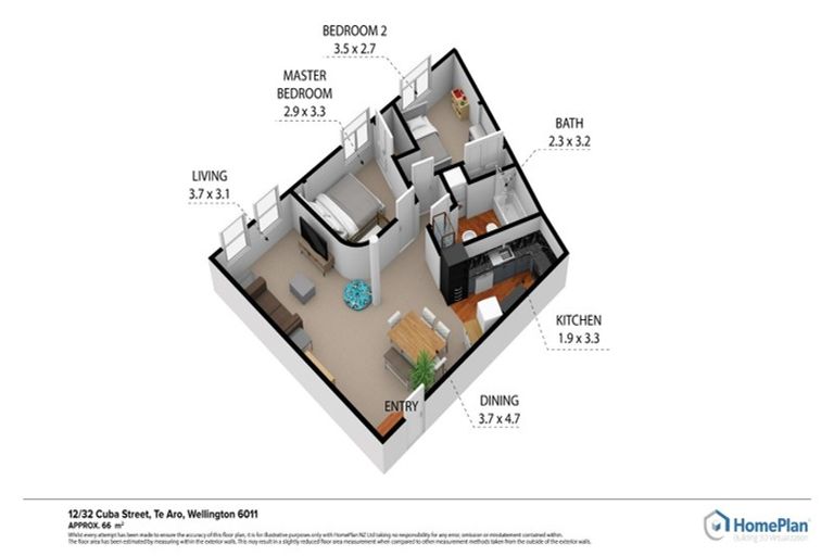 Photo of property in Columbia Apartments, 12/32 Cuba Street, Te Aro, Wellington, 6011