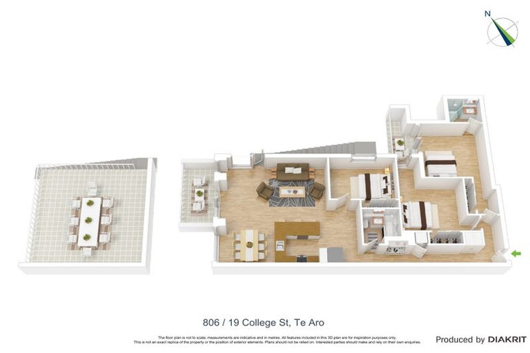 Photo of property in Trinity Apartments, 806/19 College Street, Te Aro, Wellington, 6011