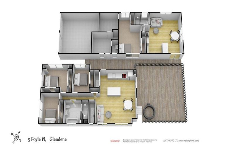 Photo of property in 5 Foyle Place, Glendene, Auckland, 0602