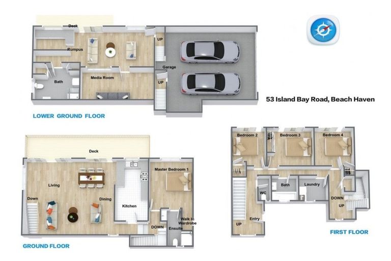 Photo of property in 53 Island Bay Road, Beach Haven, Auckland, 0626