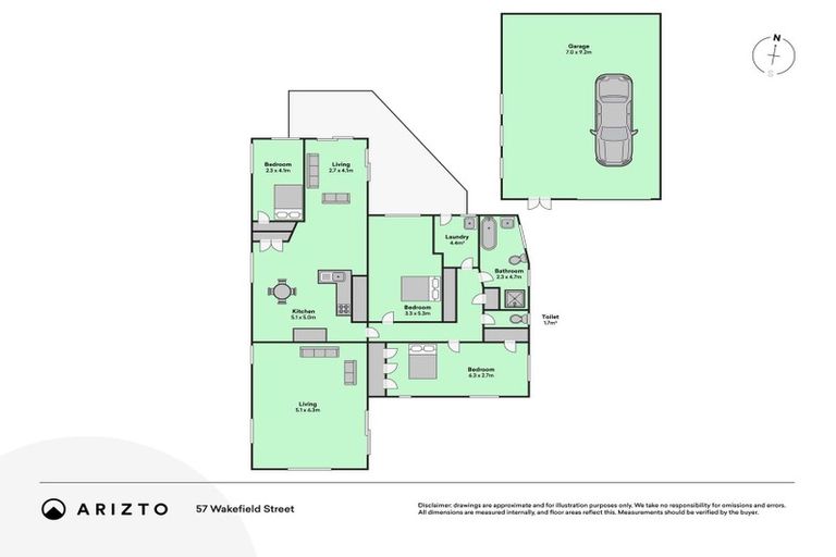 Photo of property in 57 Wakefield Street, Whanganui East, Whanganui, 4500