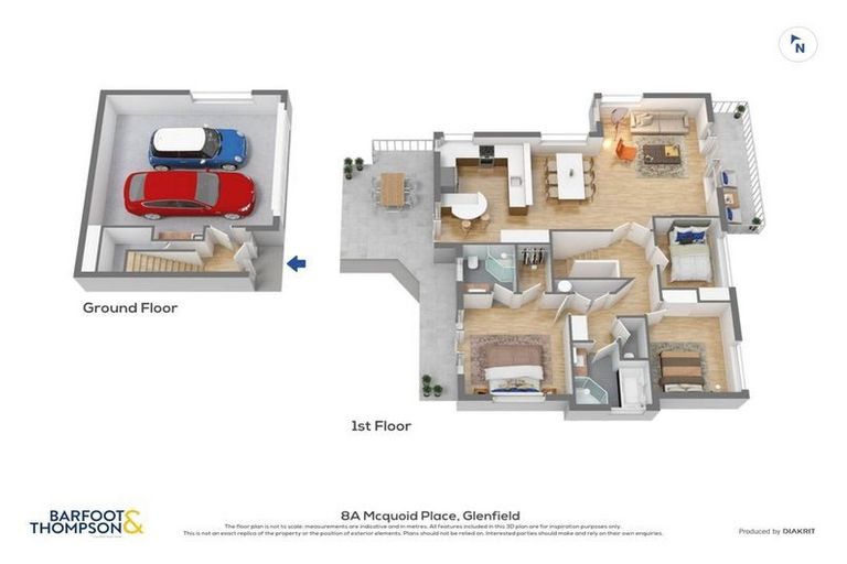 Photo of property in 1/8 Mcquoid Place, Glenfield, Auckland, 0629