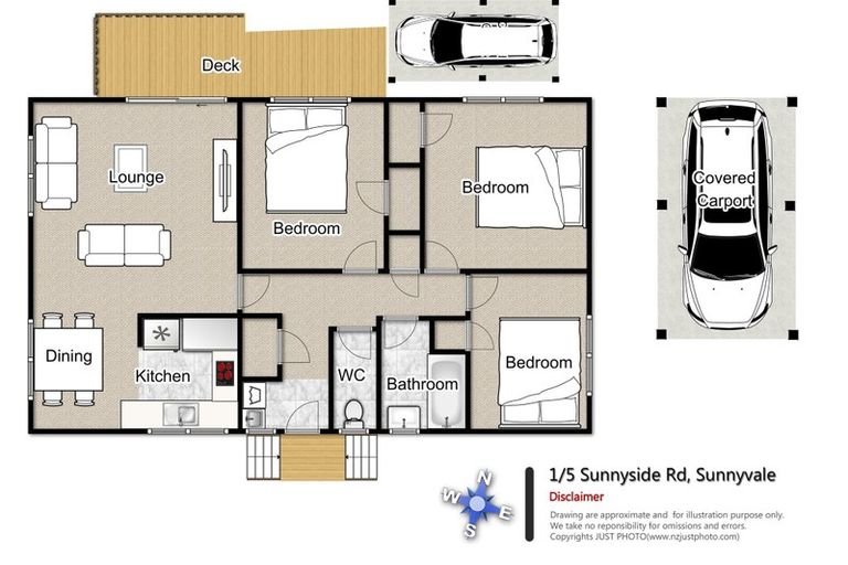 Photo of property in 1/5 Sunnyside Road, Sunnyvale, Auckland, 0612