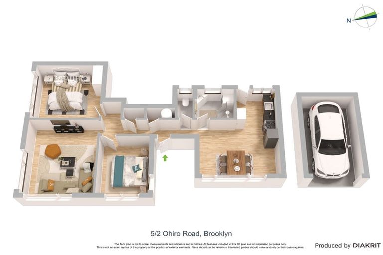 Photo of property in Winslow Apartments, 5/2 Ohiro Road, Aro Valley, Wellington, 6021