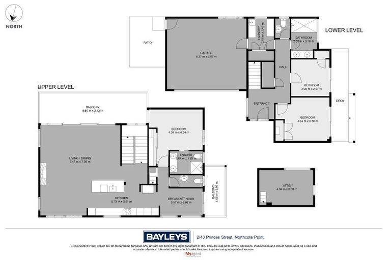 Photo of property in 2/43 Princes Street, Northcote Point, Auckland, 0627