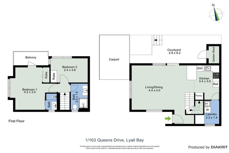 Photo of property in 1/163 Queens Drive, Lyall Bay, Wellington, 6022