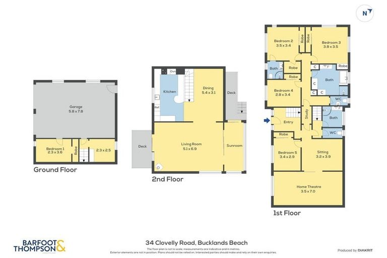 Photo of property in 34 Clovelly Road, Bucklands Beach, Auckland, 2012