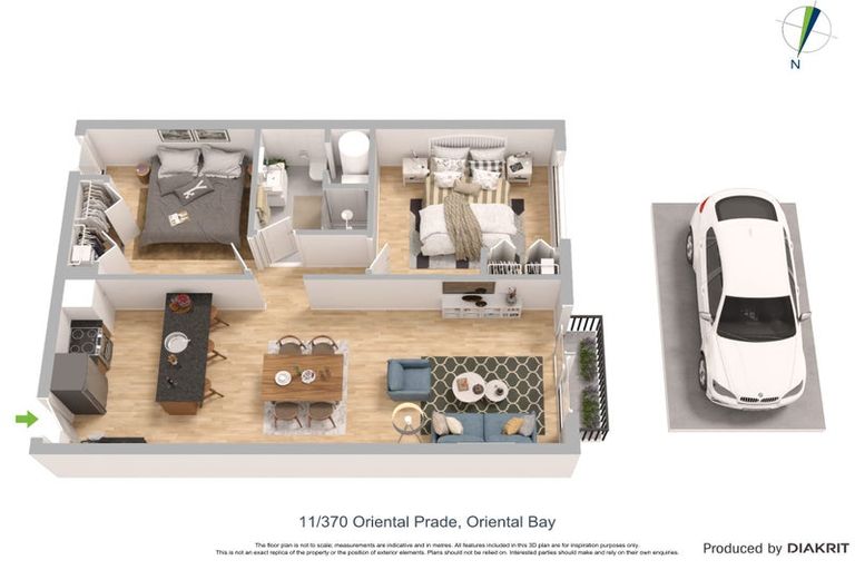 Photo of property in The Capital, 11/370 Oriental Parade, Oriental Bay, Wellington, 6011