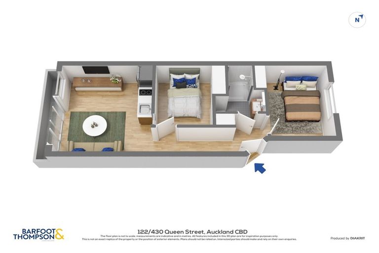 Photo of property in The Volt Apartments, 122/430 Queen Street, Auckland Central, Auckland, 1010