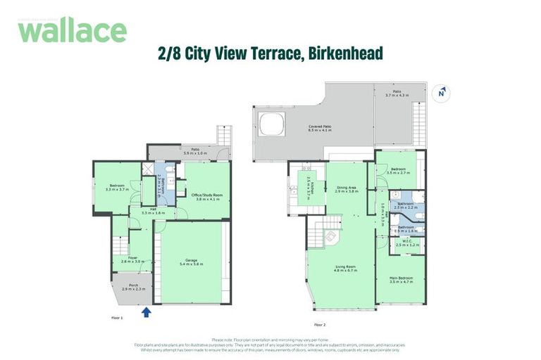 Photo of property in 2/8 City View Terrace, Birkenhead, Auckland, 0626