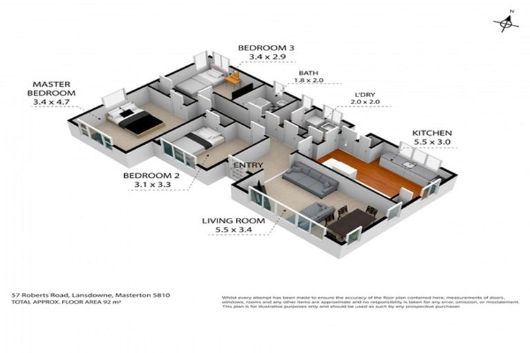 Photo of property in 57 Roberts Road, Lansdowne, Masterton, 5810