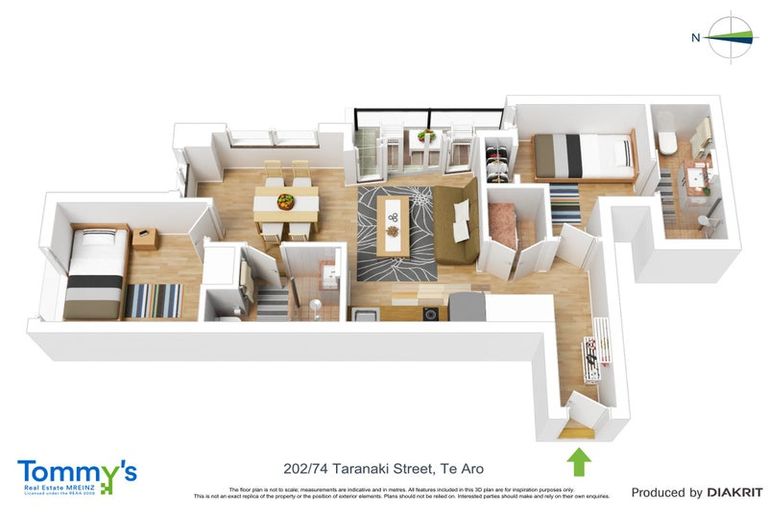 Photo of property in Soho Apartments, 202/74 Taranaki Street, Te Aro, Wellington, 6011