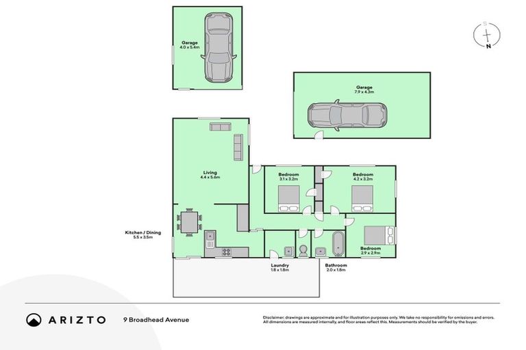 Photo of property in 9 Broadhead Avenue, Tawhero, Whanganui, 4501