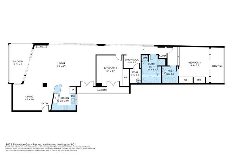 Photo of property in Endeavour Apartments, 8/125 Thorndon Quay, Pipitea, Wellington, 6011