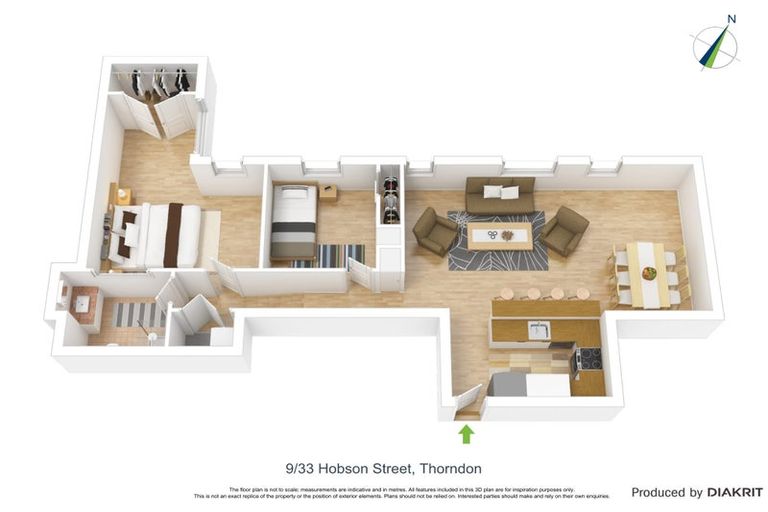 Photo of property in The Villas, 9/33 Hobson Street, Thorndon, Wellington, 6011