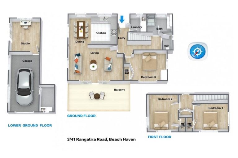 Photo of property in 3/41 Rangatira Road, Beach Haven, Auckland, 0626