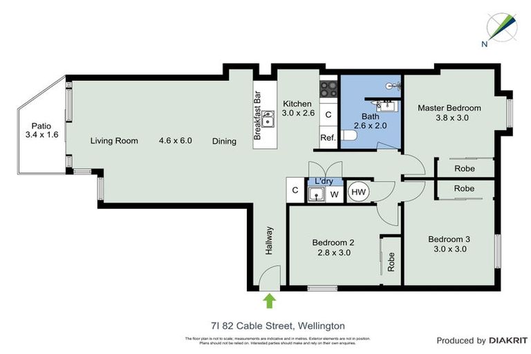 Photo of property in Piermont Apartments, 7i/82 Cable Street, Te Aro, Wellington, 6011