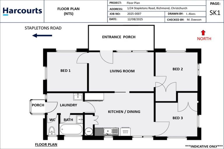 Photo of property in 1/24 Stapletons Road, Richmond, Christchurch, 8013