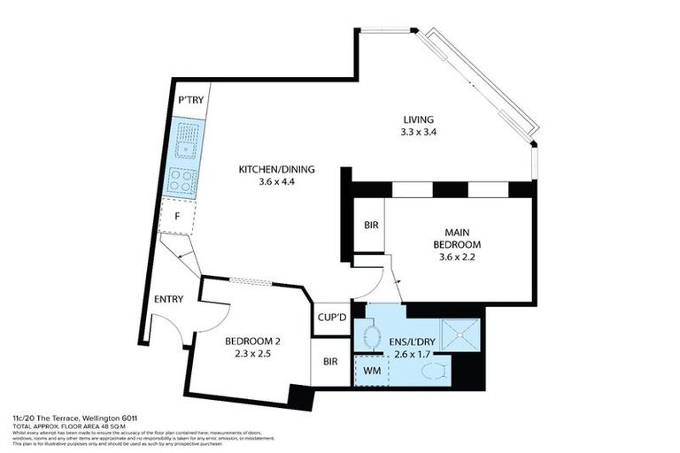 Photo of property in Terrace Garden Apartments, 11c/120 The Terrace, Wellington Central, Wellington, 6011