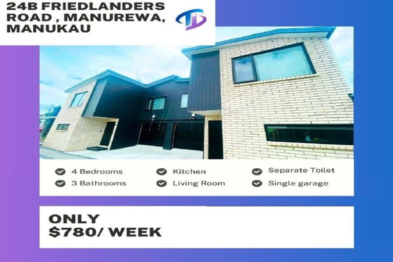 Photo of property in 24b Friedlanders Road, Manurewa, Auckland, 2102