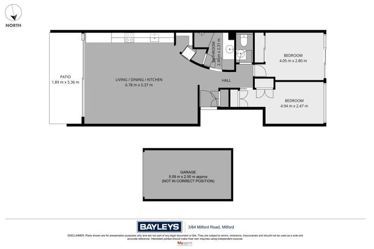 Photo of property in Seaview Apartments, 3/64 Milford Road, Milford, Auckland, 0620