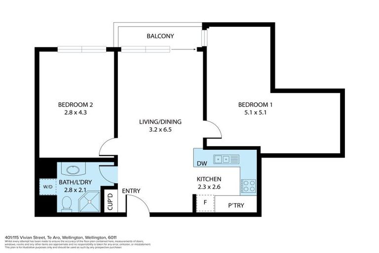 Photo of property in City Lodge Apartments, 401/115 Vivian Street, Te Aro, Wellington, 6011
